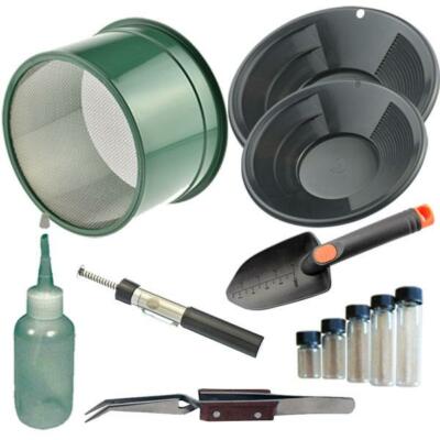 Black Mini Gold Classifier Screen & Gold Pan Panning Kit | eBay