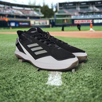 Adidas Men's Size 11.5 Baseball Cleats Icon 7 Boost Metal Black White FY4178 NEW