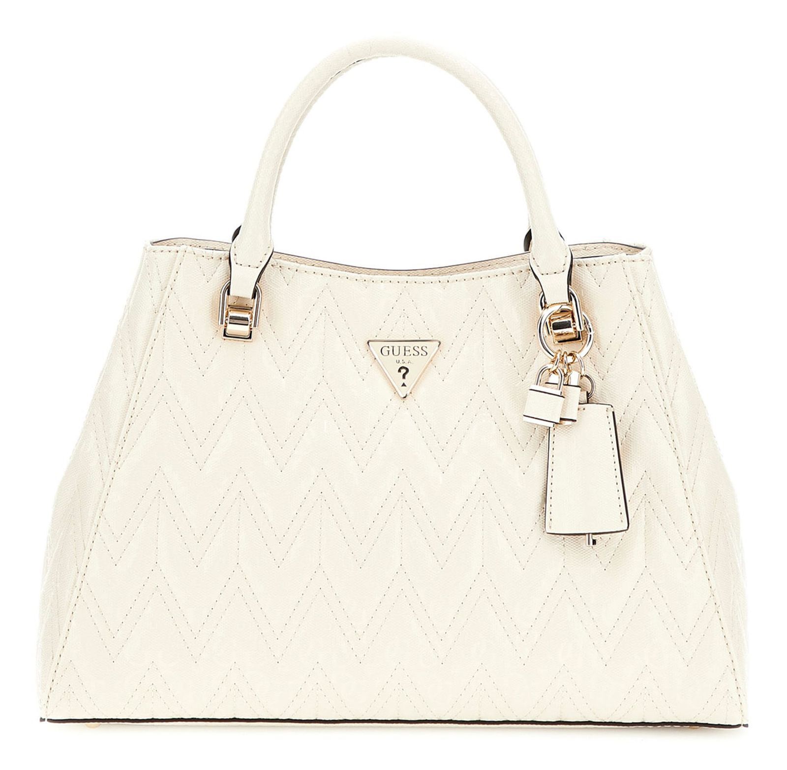 GUESS handbag Adelard Girlfriend Satchel Stone