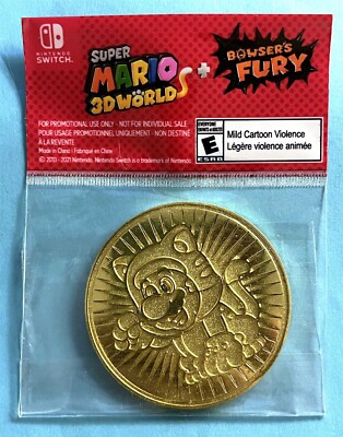 Nintendo Switch SUPER MARIO 3D WORLDS & BOWSER'S FURY promo metal Nintendo Switch SUPER MARIO 3D WORLDS & BOWSER'S FURY promo metal