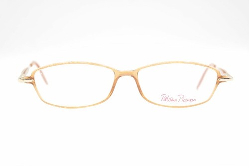 Lunettes Vintage Paloma Picasso 8232, Ovale, Or/brun/bleu, Jamais Portées - Monture Acétate Et Métal