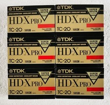 Cinta para videocámara 6 TDK HD-X Pro TC-20 VHS-C 44m hecha en Japón