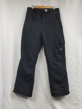 Slalom Ski Snow Pants Men's Size Large Black Nylon Insulated Snowboard