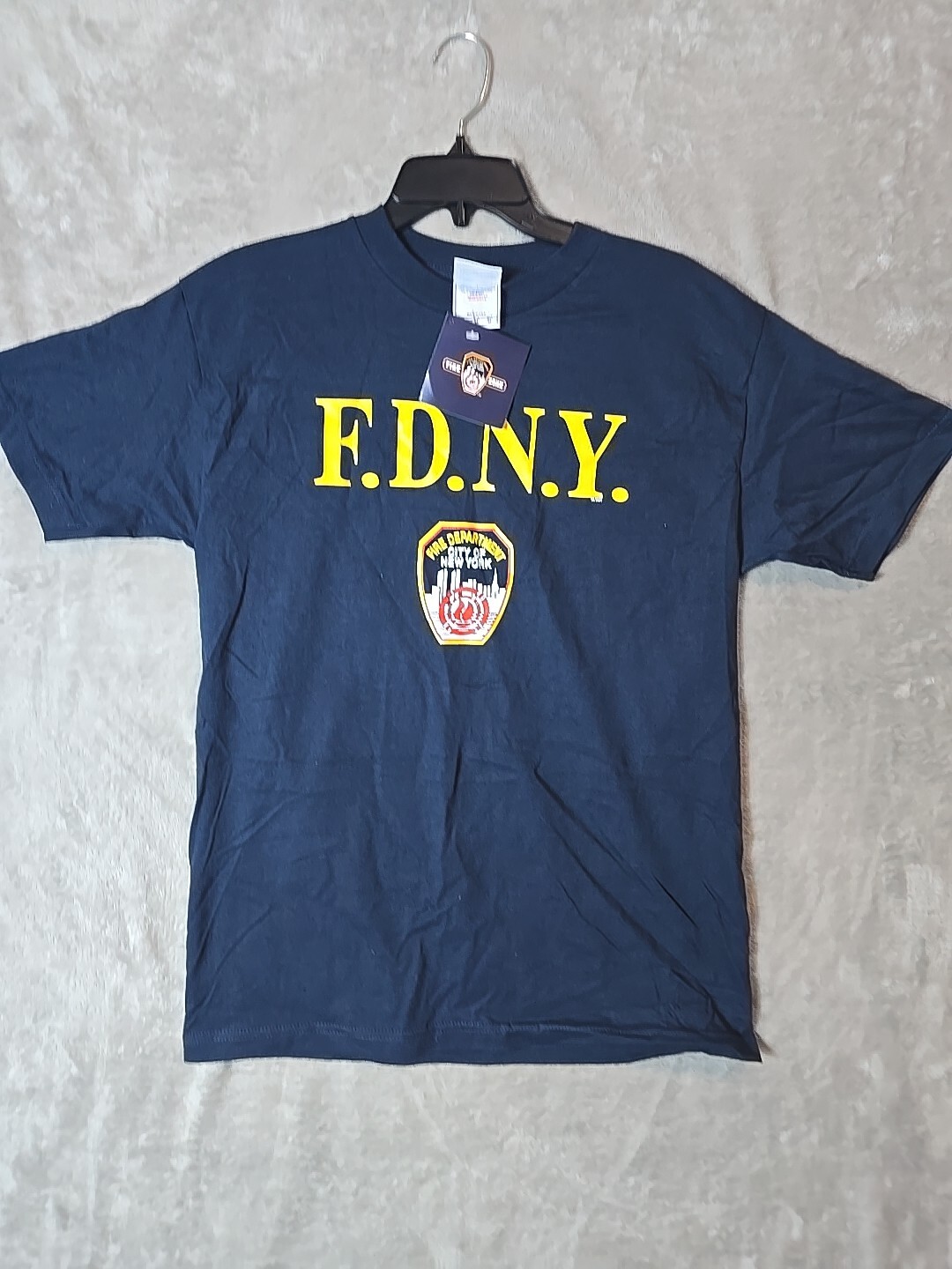 FDNY NYC Fire Department Navy Blue Cotton T-Shirt Size M  