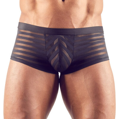Herren Pants M L XL XXL transparent schwarze Streifen Boxer Hipster ''Bedi''