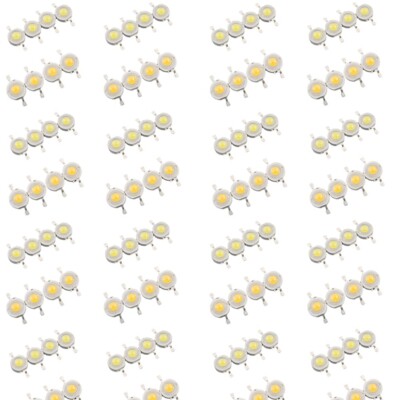 500 Pieces High 2 Pin 3W Warm White LED Bead Emitters 100-110Lm P5E7