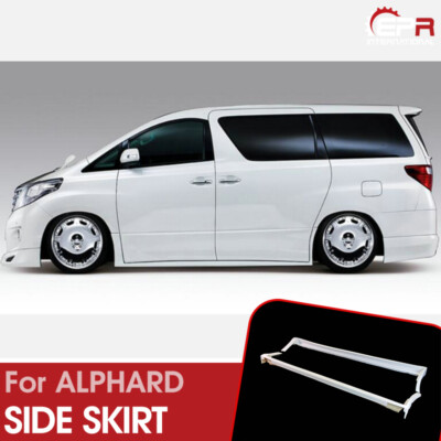 For 08-15 TOYOTA Alphard Vellfire 20 series AH20 AD Style Fiberglass side skirt