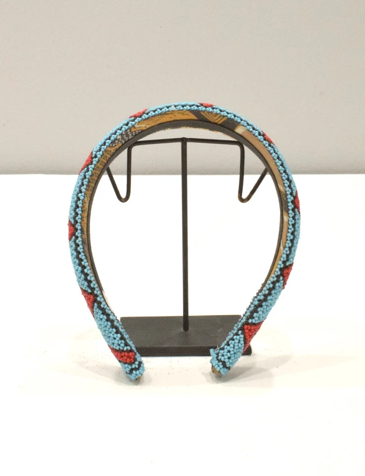 Faixa de cabeça sul-africana com miçangas Zulu - Imagem 4 de 4