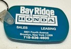 Brooklyn New York Bay Ridge Honda Dealership Auto Car Dealer Motors NY Keychain