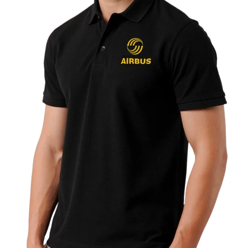 Airbus Polo Shirt Men's Cotton Jersey Aviation Pilot Airline / Air Crew S to XXL - Picture 5 of 6
