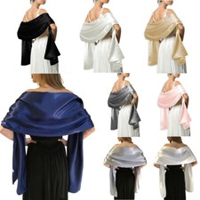 Satin Bridal Bridesmaid Wedding/Prom Shawl/Stole/Wr