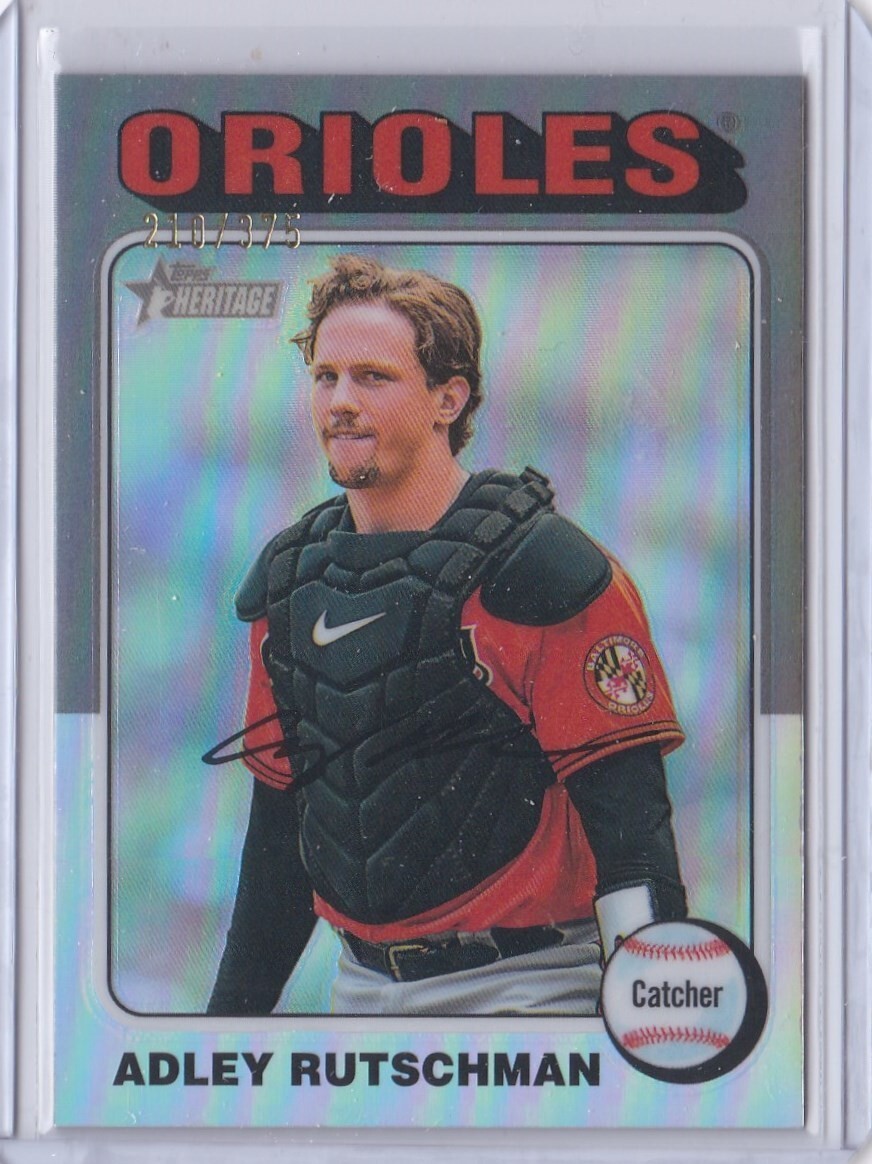 2024 Topps Heritage Chrome Silver Refractor Adley Rutschman #188 Orioles 210/375