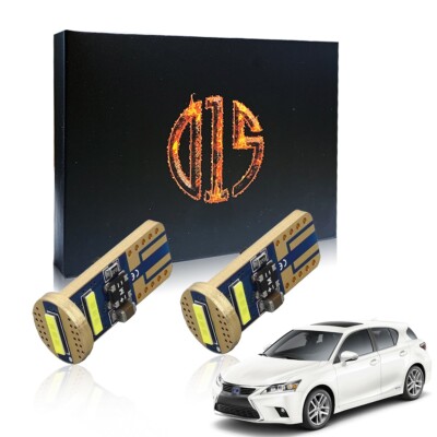 2 x White T10 194 W5W LED License Plate Light Bulb for 2011-2017 Lexus CT200h