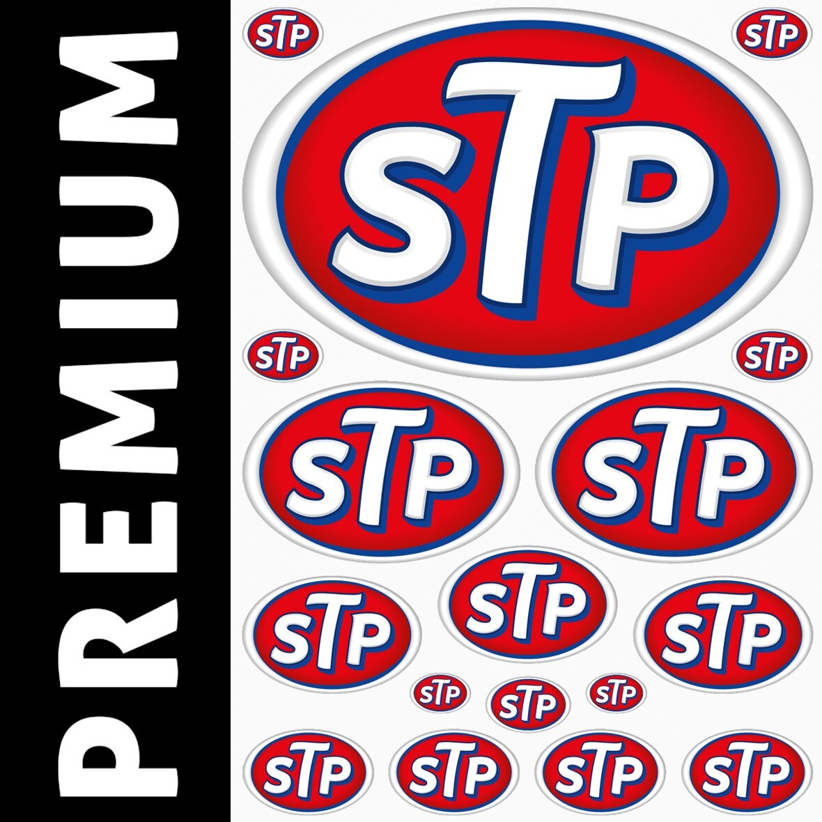 STP - KIT Decals Stickers Sponsors Car Bike Motorcycle Motocross MX ATV ...