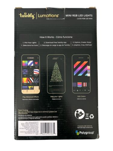 Twinkly Lumations 50 RGB LED APP CONTROLLED Mappable LIGHTS 16.3 ft -NEW - 第 2/4 張圖片