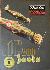 Maly Modelarz card model kit of the Wloski samolot mysliwski Macchi C200 "SAETA"