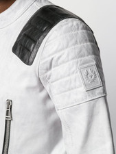 Belstaff LEATHER JACKET 'TRELOW' Antique Ice Size 52IT Rrp �1350