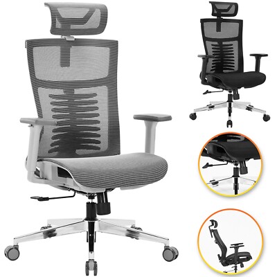 Bürostuhl Premium Ergonomisch für Arbeit Computer Schreibtisch und Arbeitszimmerstuhl 3D Armlehne