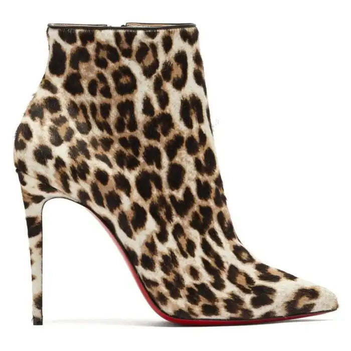 Christian Louboutin So Kate Booty 100 Black White Leopard Heel