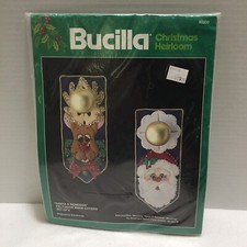 Bucilla 82200 Santa Reindeer Doorknob Covers Christmas Felt Bead Sequin Kit NEW