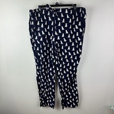 J Crew Mercantile Navy Dog Pattern Pajama Flannel Pants Men s Size 35-37