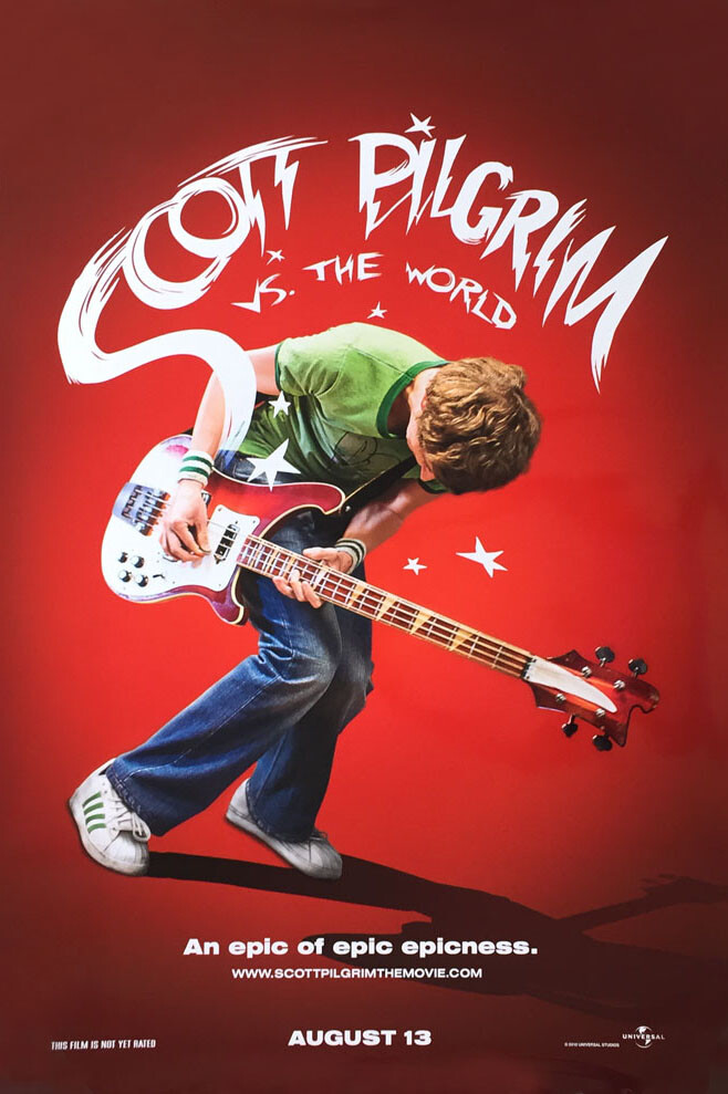 SCOTT PILGRIM VS THE WORLD MOVIE POSTER 2 Sided ORIGINAL Advance