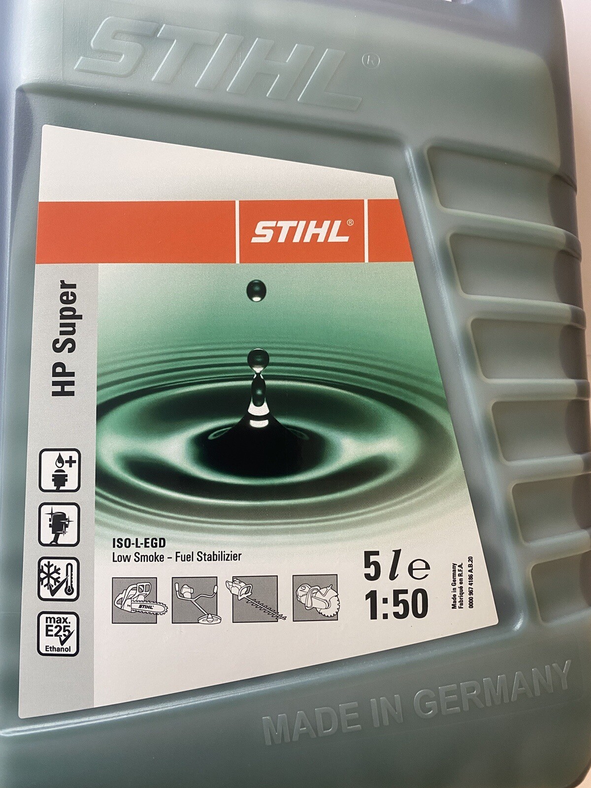 STIHL HP SUPER 2 STROKE OIL 5L CAN SEMI SYNTHETIC FOR 4MIX & 2 STROKE