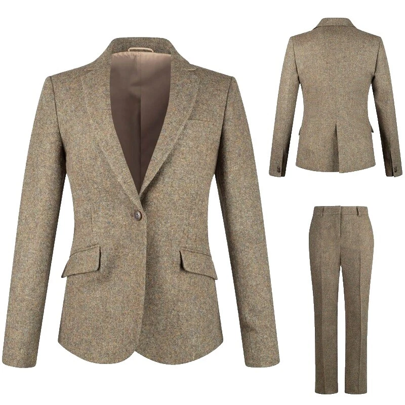 Handmade Marrom ternos e Terno Separa para mulheres