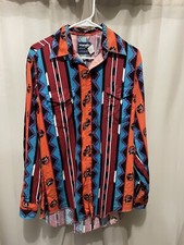 VINTAGE WRANGLER 15 1/2 34 X-LONG TAILS COWBOY CUT REGULAR FIT MADE IN USA