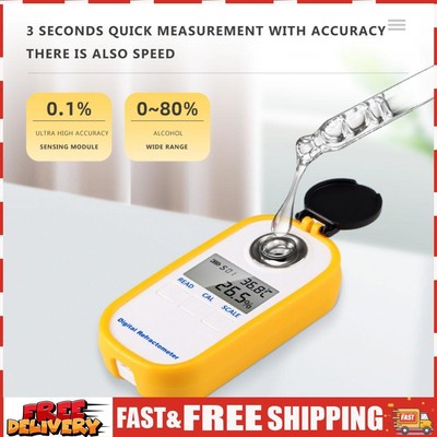Alcohol Refractive Index Tester High Accuracy for Spirit Alcohol Volume Percent 