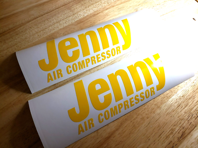 #ad jenny air compressor decals Stickers Gloss yellow 13quot; 2 Replacement FAST USA $20.80