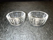 Two (2) Vintage Pressed Glass Salt Cellars