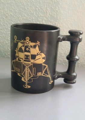 Vintage Portmeirion Apollo-11 von John Cuffley schwarze Tasse