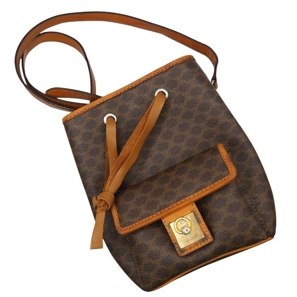 Celine Paris Macadam Bucket Bag, Schultertasche mit Luxusmuster Modell F/02