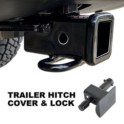 2'' Trailer Tow Cover Hitch For Receiver Heavy Duty Truck Lock 5/8'' Pin Set Tube