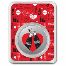 Coca-Cola® 1 oz Silver Colorized Valentine Round (in TEP) 84.43 per troy oz