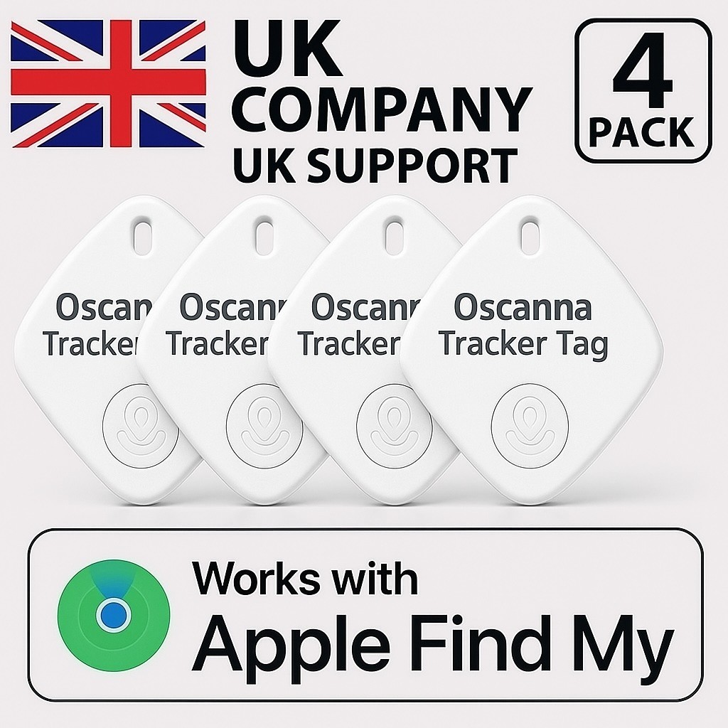 4 Pack Oscanna airtag Tracker – Apple Find My Network, IP67