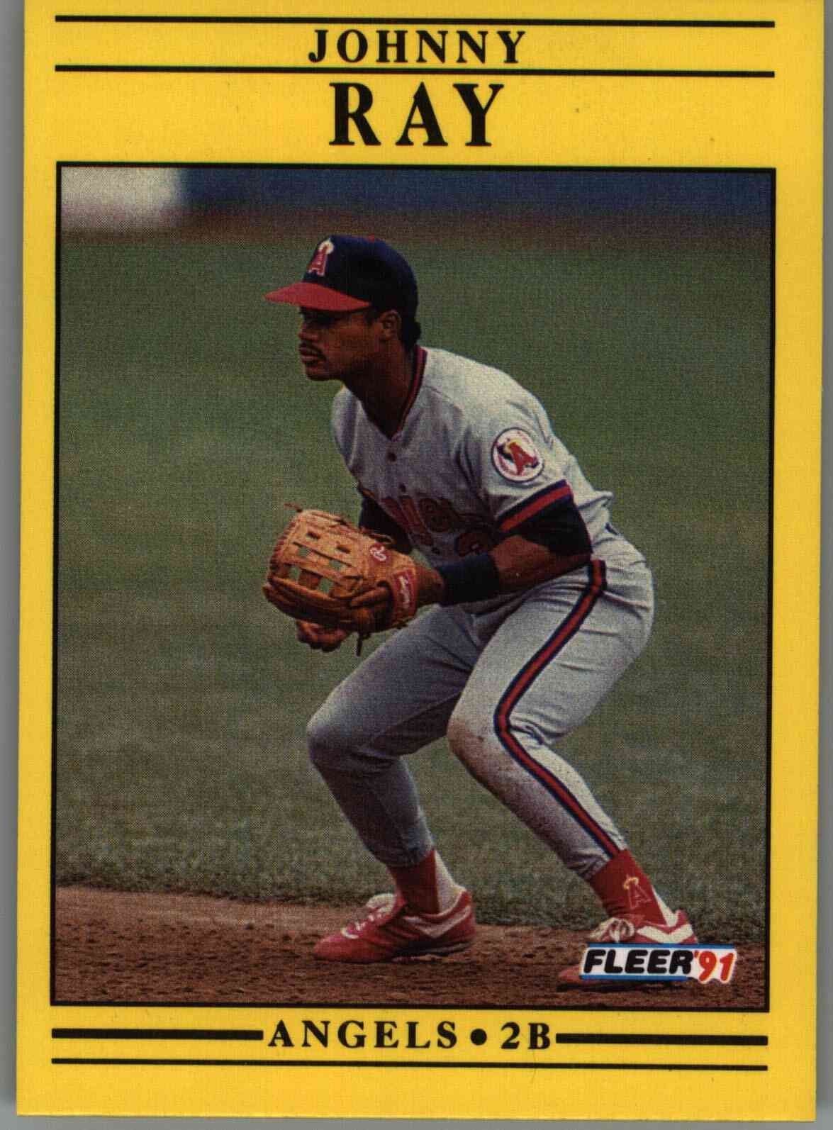 1991 Fleer 323 Johnny Ray  EX California Angels