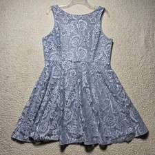 Speechless Blue Floral Lace Fit Flare Dress Sleeveless XXL D64420H934