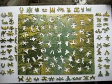 FABULOUS RARE U-NIT PICTURE JIGSAW PUZZLE PRISTINE POOL 64 FIGURAL WATERFALL WOW