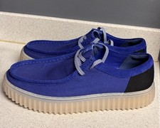 Clarks Torhill Lo Mens Blue Navy Combi Comfort Casual Lace Up Shoes Sz 10.5