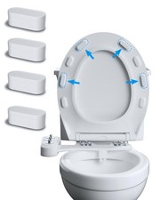 4 pieces Toilet Seat Bumpers for Bidet, Strong Adhesive Toilet Seat Bumpers f...