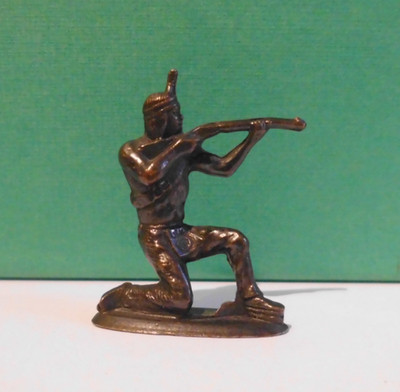 Ferrero Ü-Ei Seltene Metall Figur Indianer  von 1977 (Brüniert)