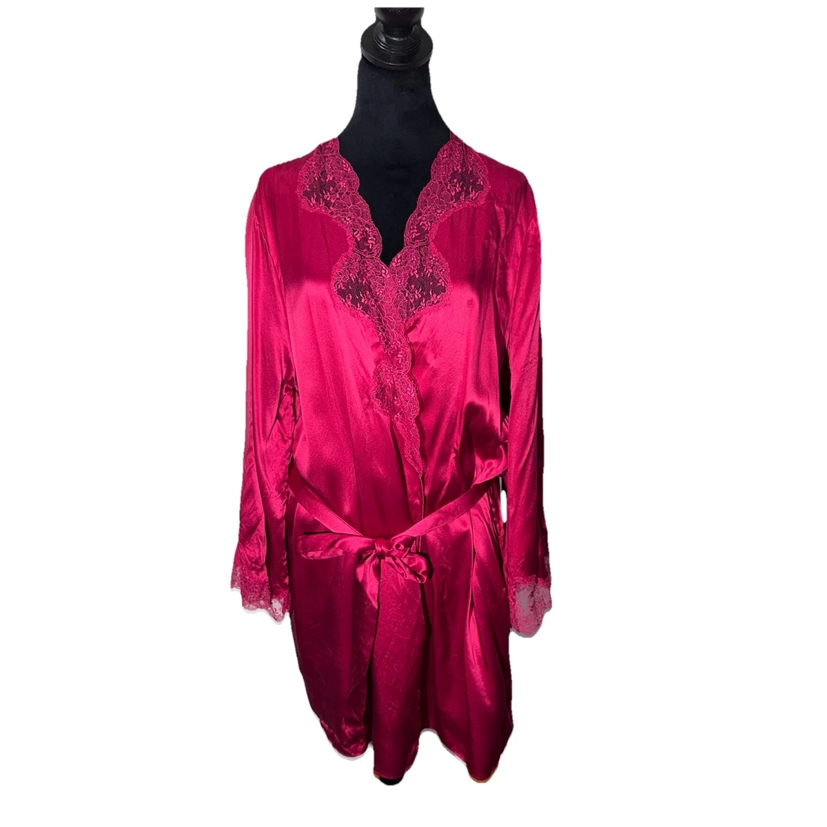 red dressing gown silk Mens 100% Silk Robe Long Kimono Bathrobe Lightweight Long Sleeve Dressing Gowns Sleepwear for Wedding Party,Red,XXL at Amazon Men's Clothing store