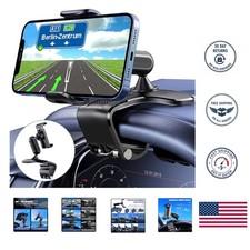 360 Degree Adjustable Dashboard Phone Holder for 4-7 inch Smartphones - Black