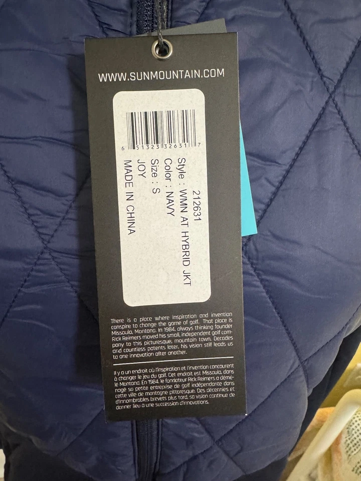 Chaqueta híbrida térmica Sun Mountain para mujer talla S azul marino Foto 3 de 4