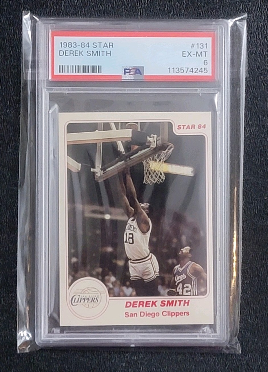 1983-84 Star #131 Derek Smith PSA 6 Clippers Basketball Card 🏀 Low Pop