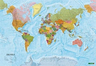 The World Map Flat in a Tube 1:40 000 000 SHEET MAP FOLDED 9783707916119