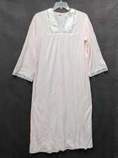 Vintage Erica Loren NY Pink Nightgown Soft Girl Lace Trim Romantic Granny Core L