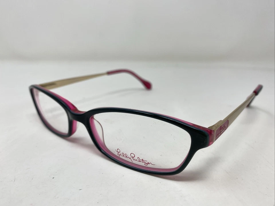 Marco de gafas de borde completo negro/rosa Lilly Pulitzer Makena BK 52-16-140 VE37 Foto 2 de 4